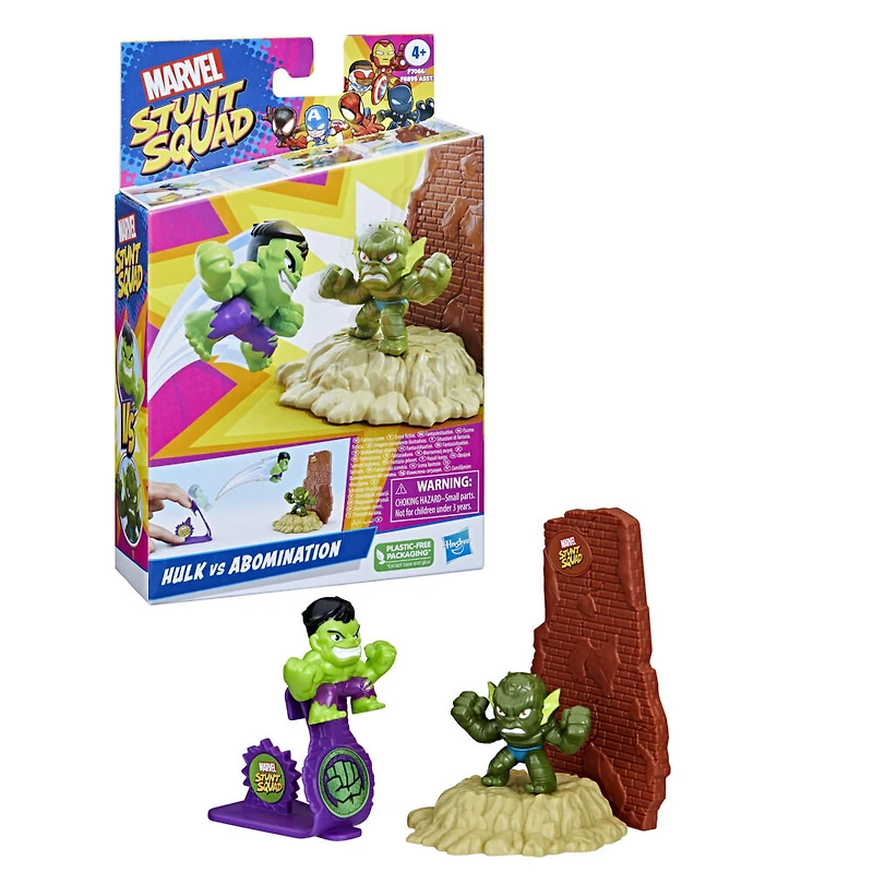 Marvel Stunt Squad, Hulk contre Abomination, coffret de figurines de 3,5 cm