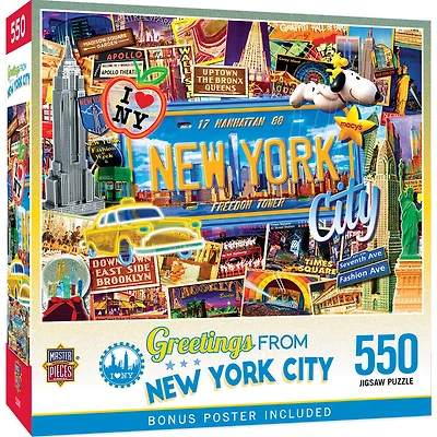 Masterpieces Puzzle Company Greetings From - New York Casse-Tête De 550 Pièces - Édition anglaise