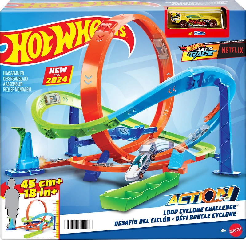 Hot Wheels - Action - Défi Boucle Cyclone, véhicule à l'échelle 1:64