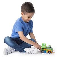 PAW Patrol - Camion de recyclage transformable de Rocky avec outils déployables et fourche hydraulique fonctionnelle