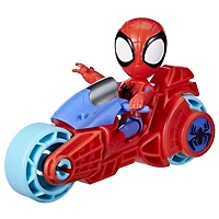 Marvel Spidey et ses Amis Extraordinaires, figurine articulée Spidey avec moto