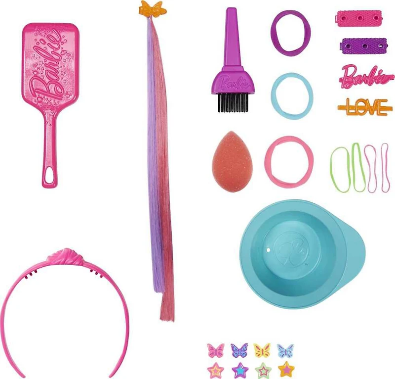 Barbie - Ultra Chevelure - Arc-en-ciel -Tête à coiffer de luxe, blonds