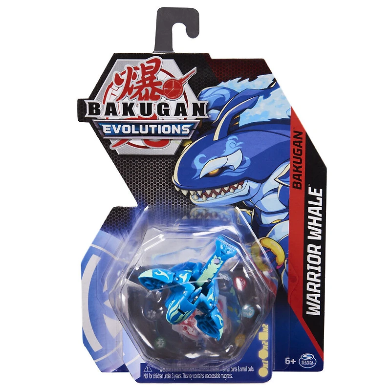 Bakugan Evolutions, Warrior Whale, 2-inch Tall Collectible Action Figure and Trading Card