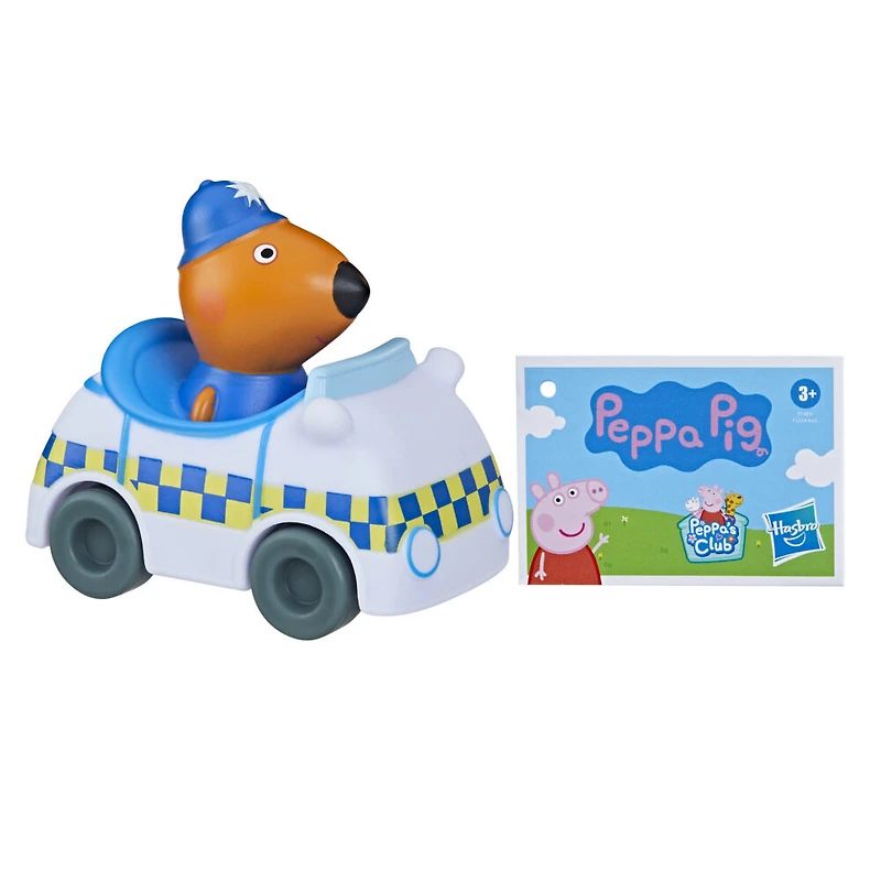 Peppa Pig Little Buggy Vehicle Preschool Toy with Attached Figure Inside (Freddy Fox in Police Car)