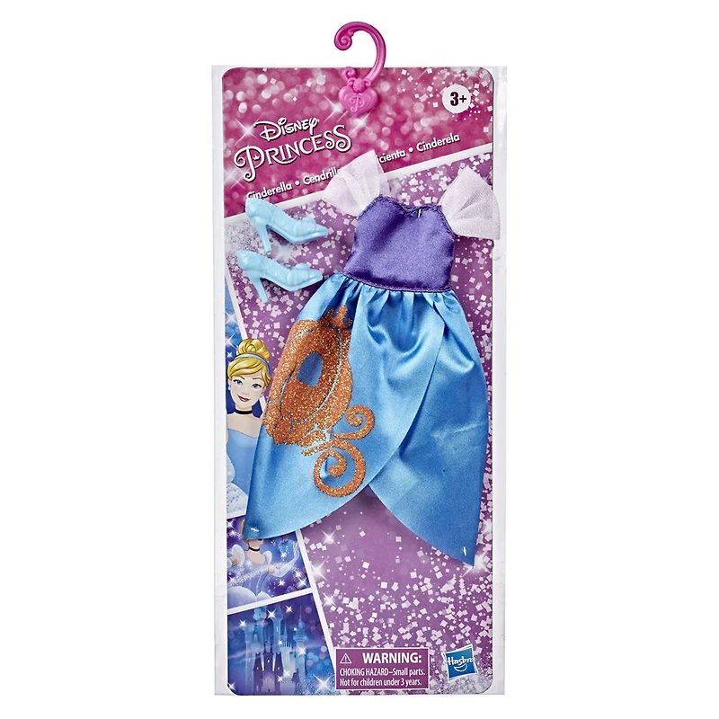 Disney Princess série Sois brillante, sois courageuse - Tenue mode de Cendrillon, robe bleue avec chaussures