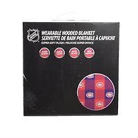 Couverture portable surdimensionnée à capuchon en sherpa des Canadiens de Montreal de la LNH taille unique