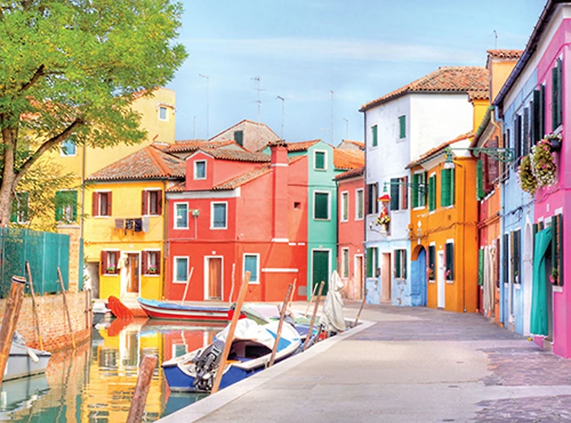 Artiste Chantal de Bruijne - Casse-tête de 1000 pièces - Maisons à Burano