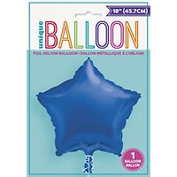 Ballon Aluminum En Forme D`Etoile 18 Po - Bleu Royal