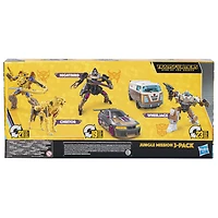 Transformers: Rise of the Beasts Buzzworthy Bumblebee Jungle Mission, Pack de 3 figurines de 12,5 cm - Notre exclusivité