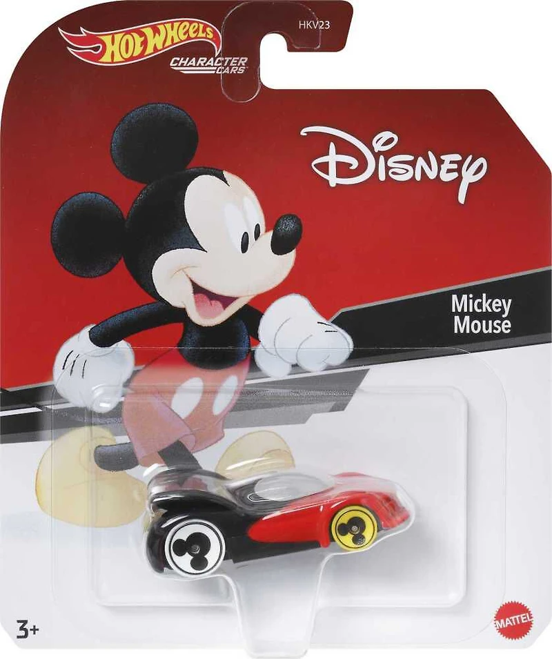 Hot Wheels Mickey Mouse Character Car, Collectible 1:64 Scale Toy Car Inspired by Popular Disney Entertainment