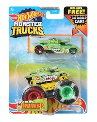 Hot Wheels - Monster Trucks - Coffret de 2véhicules à échelle1:64 - Invader
