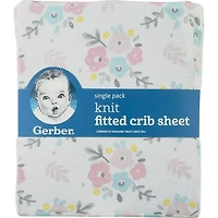 Gerber - Fitted Crib Sheet - Grey