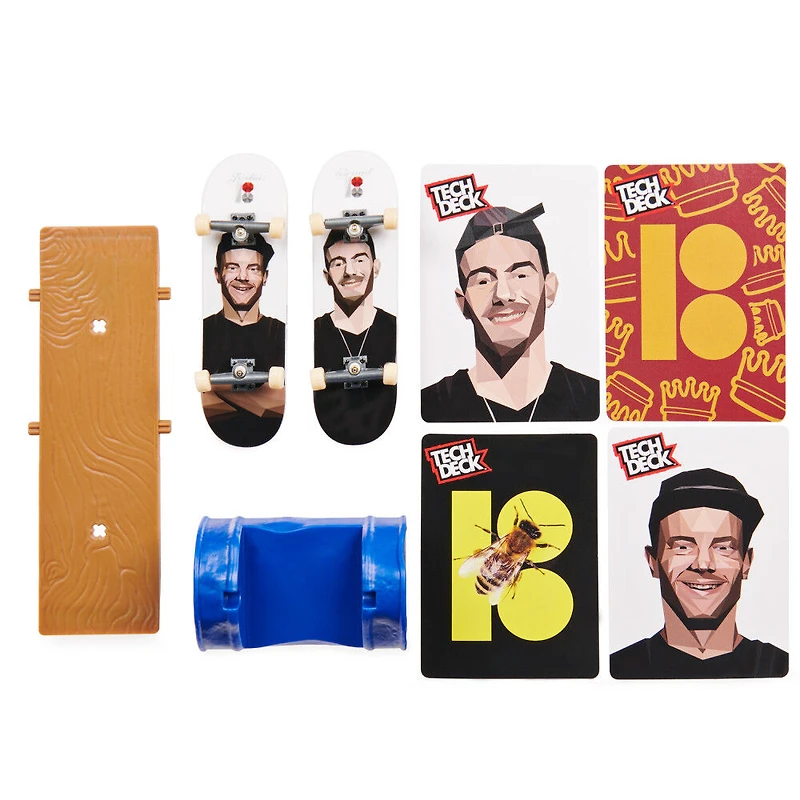 Tech Deck, Plan B Skateboards, Série Duel, Coffret de 2 fingerboards à collectionner et obstacle
