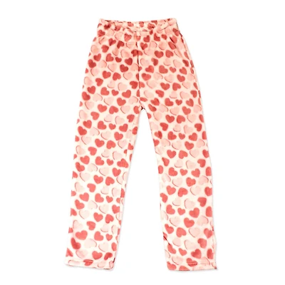 Jesse & Lulu Lounge Pantalon de pyjama : Coeur rose Large