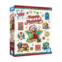 Super Mario "Happy Holidays" 1000 Piece Puzzle - English Edition