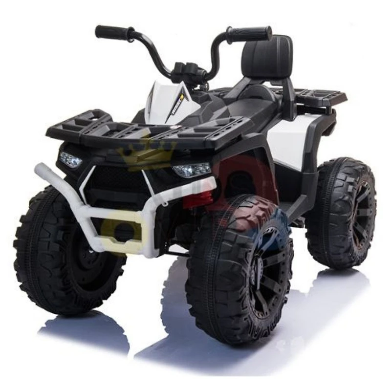 KidsVip 24V Enfants et Tout-Petits Titan Quad/ATV Voiture Eléctrique avec Commande à Distance - Blanc - Édition anglaise