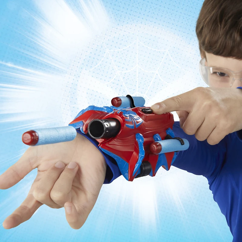 Marvel NERF Spider-Man Blaster Thwip-Tech, jouet de déguisement
