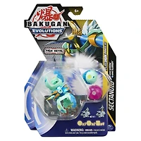 Bakugan Evolutions, Coffret Platinum Power Up Sectanoid avec Nano Widow et Sledge