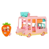 Jeu d'autobus BABY BORNMD Surprise avec 2 mini bébés jumeaux exclusifs / terrain de jeu 6 en 1 mobile pour tous vos animaux et bébés BABY BORNMD Surprise à collectionner / peut convenir à 20+ mini bébés BABY BORNMD Surprise