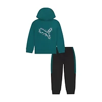 PUMA - Zip Up Hoodie & Jogger Set Evergreen