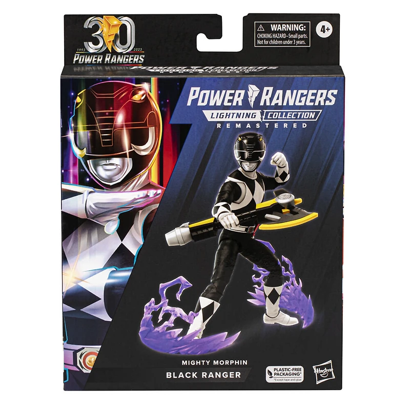 Power Rangers Lightning Collection Remastered Mighty Morphin Black Ranger 6" Action Figure