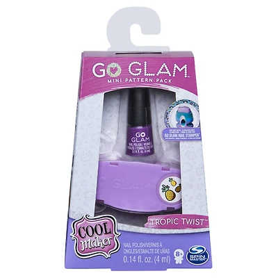 Cool Maker, recharge de mini coffret de motifs Tropic Twist GO GLAM, décorez 25 ongles avec la machine GO GLAM Nail Stamper