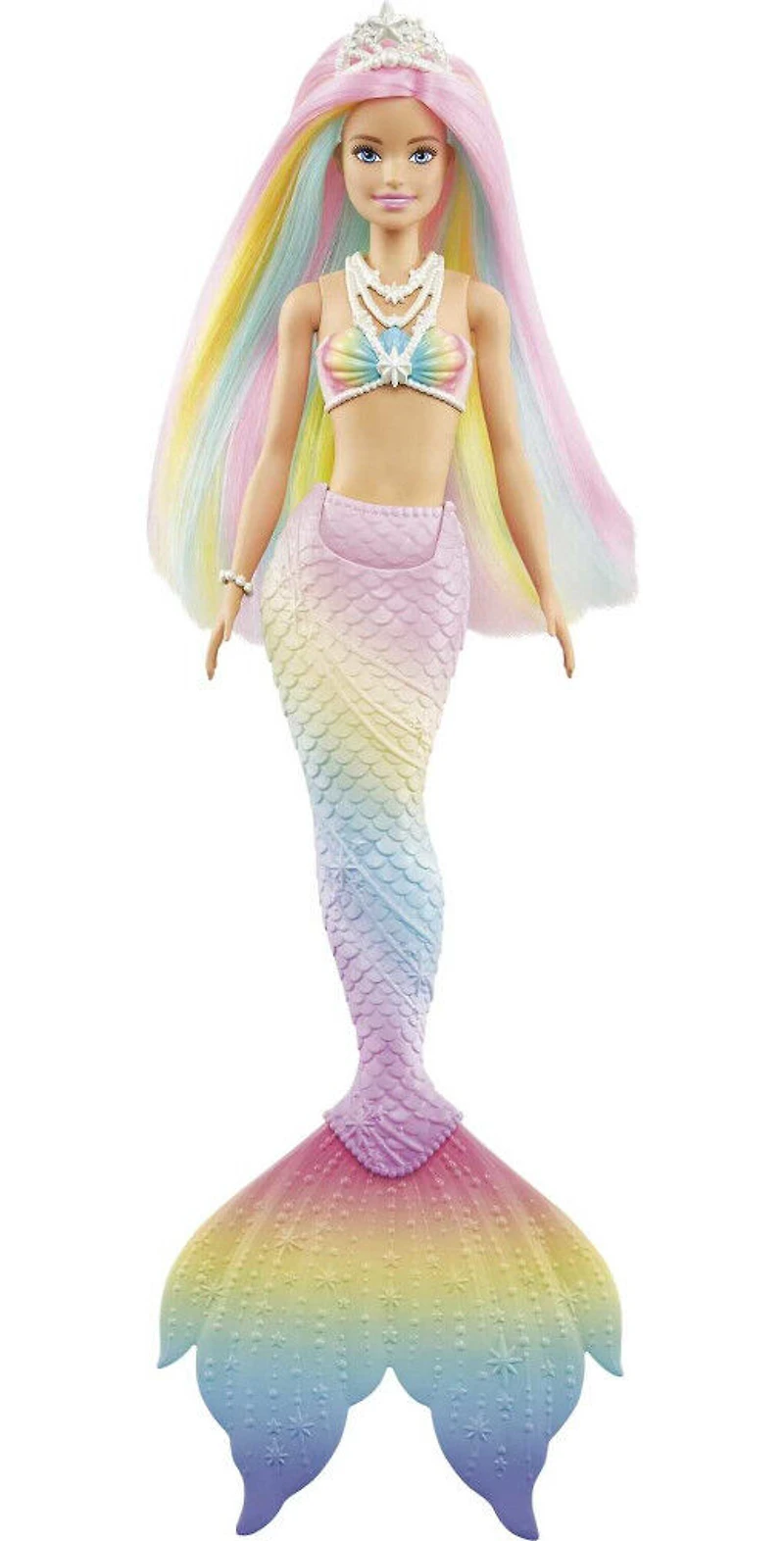 Poupée Barbie Sirène Rainbow Magic ​Barbie Dreamtopia avec cheveux arc-en-ciel et caractéristique de changement de couleur activé par l'eau