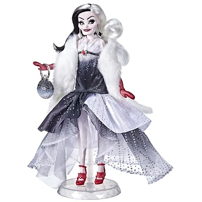 Disney Vilains, Style Series, poupée Cruella d'Enfer au style contemporain avec accessoires