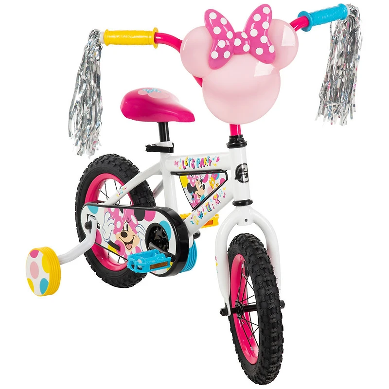 Vélo, Minnie de Disney, 12 pouces par Huffy, blanc - Notre exclusivité