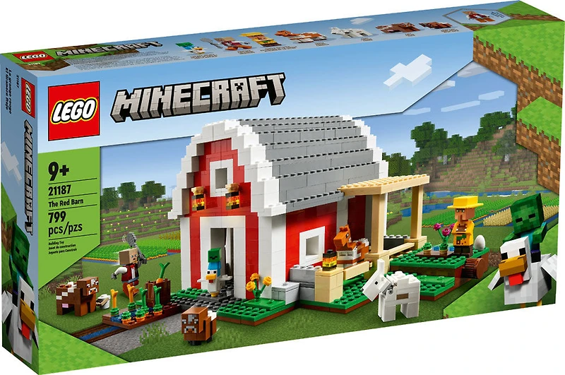 LEGO Minecraft La grange rouge 21187 Ensemble de construction (799 pièces)