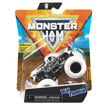Monster Jam, Official Blue Thunder Monster Truck, Die-Cast Vehicle, Max Contrast Series, 1:64 Scale