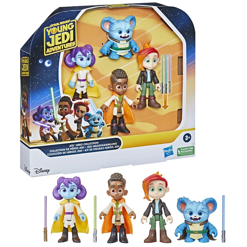 Star Wars Young Jedi Adventures Jedi Hero Collection, 4-Pack Action Figures - R Exclusive