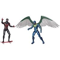 Spider-Man Epic Hero Series Miles Morales vs Marvel's Vulture Action Figures with Accessory (4 Inch)