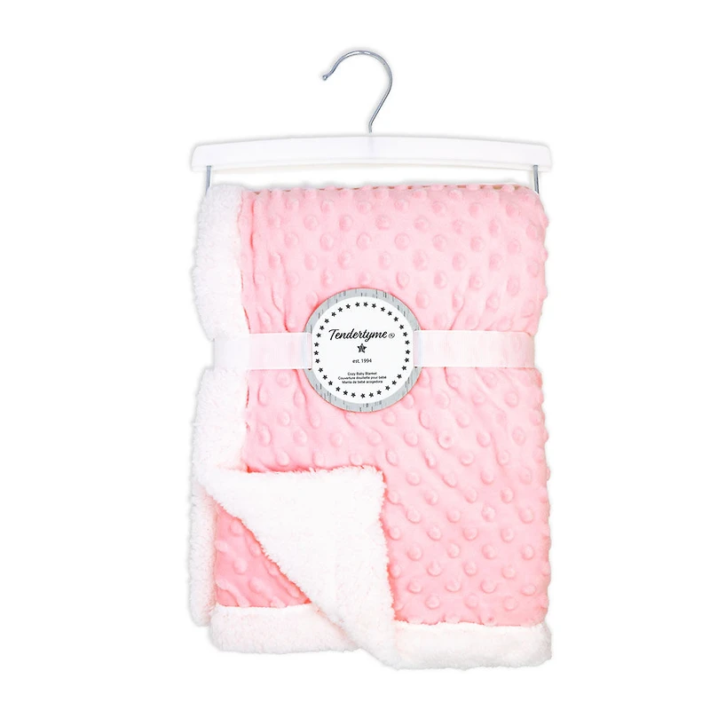 Tendertyme Pink Popcorn Sherpa Blanket