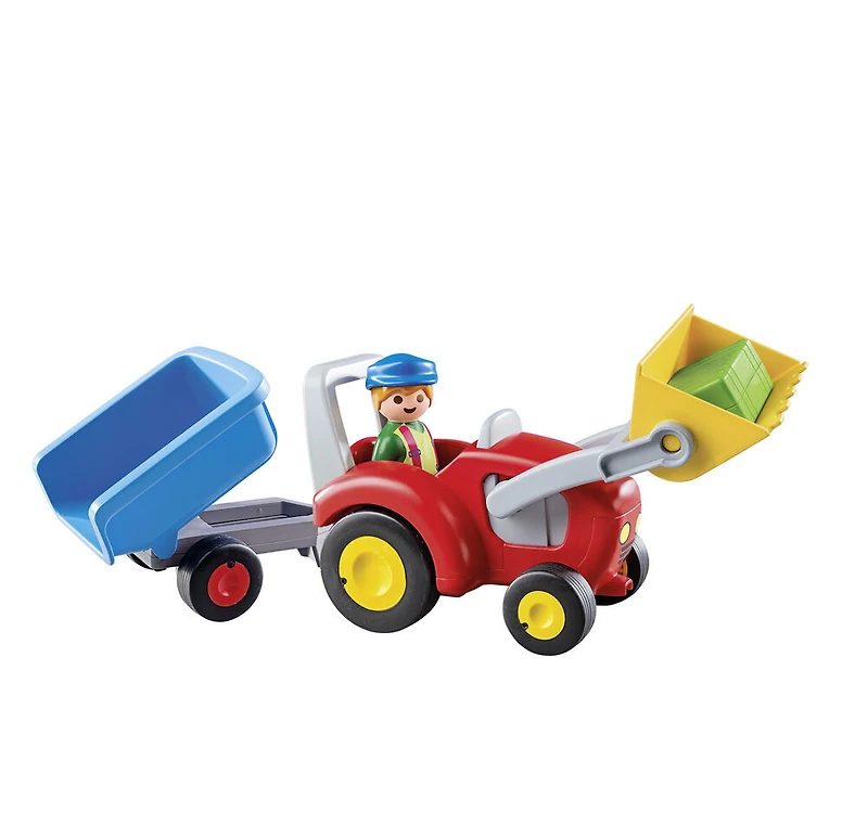 Playmobil - Fermier avec tracteur et remorque