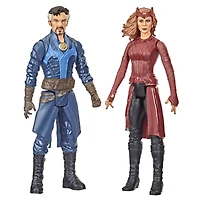 Marvel Avengers Titan Hero Doctor Strange in the Multiverse of Madness, Doctor Strange et The Scarlet Witch, pack de 2 figurines de 30 cm