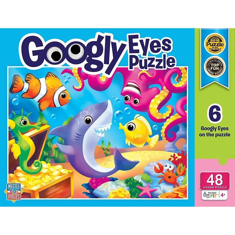 MasterPieces Casse-Tête D'Enfants - Lil Shark Googly Eyes 48 Pièces - Édition anglaise