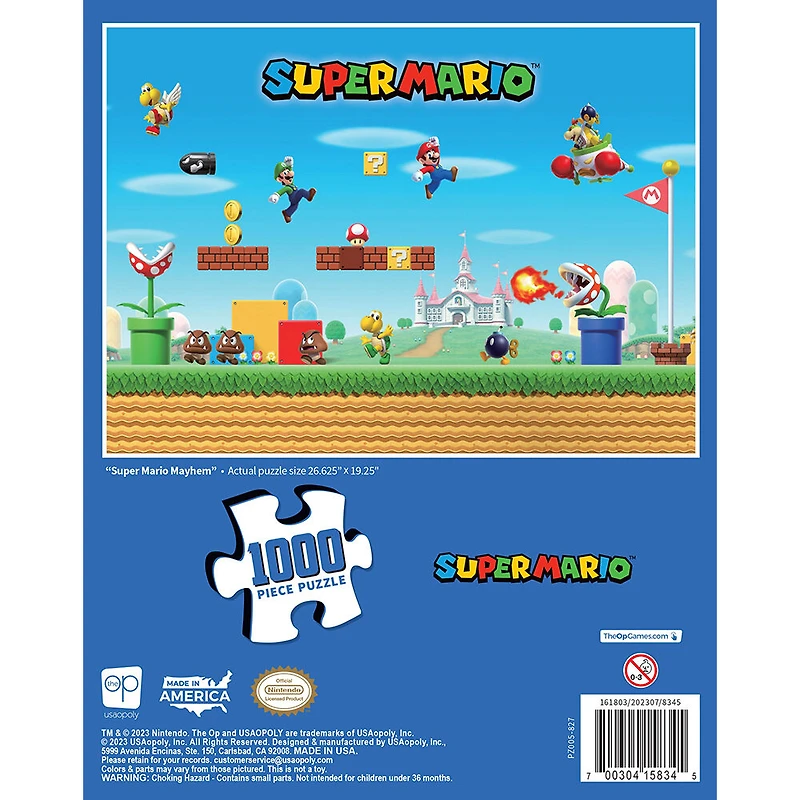 USAopoly "Super Mario Mayhem" 1,000 Piece Puzzle - English Edition