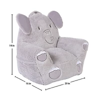 Chaise de personnage en peluche Cuddo Buddies pour tout-petits - Éléphant