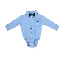 Little Gent Suspender Bowtie Set: Blue