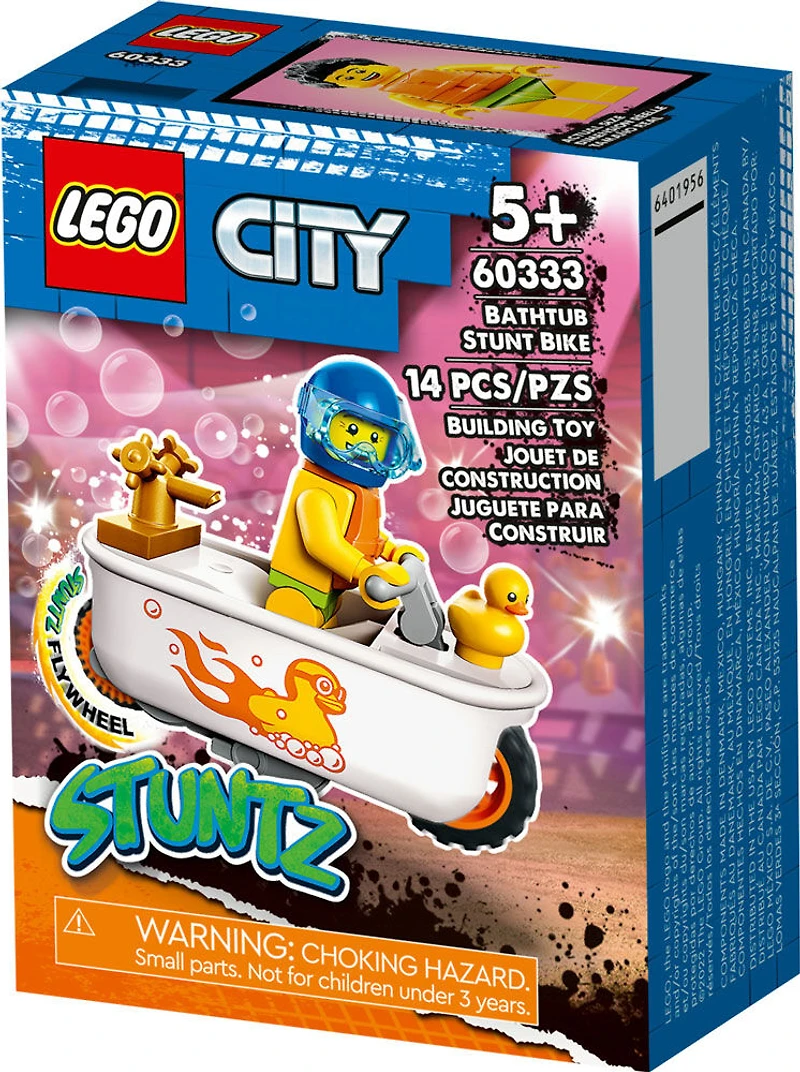 LEGO City Bathtub Stunt Bike 60333 Building Kit (14 Pieces)