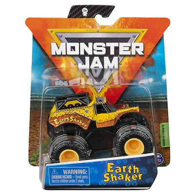 Monster Jam, Monster truck Earth Shaker officiel, véhicule en métal moulé, série Ride Trucks, échelle 1:64