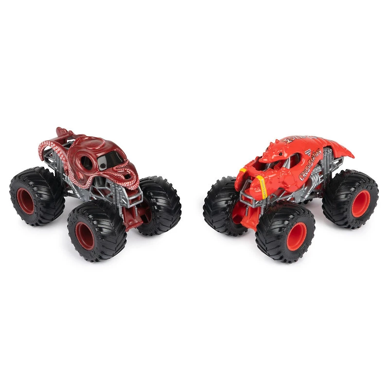 Monster Jam, Monster trucks en métal moulé Octon8er Vs. Crushstation officiels, échelle 1:64
