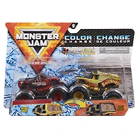Monster Jam, Monster trucks Northern Nightmare vs. Earth Shaker officiels qui changent de couleur en métal moulé, échelle 1:64