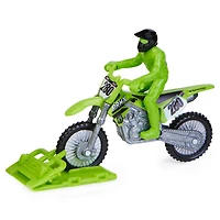 Supercross, Authentic Cade Clason 1:24 Scale Die-Cast Motorcycle with Rider Figure