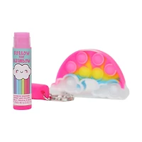 Baume à Lèvres Jeu Tactile Porte-Clés Arc-en-Ciel