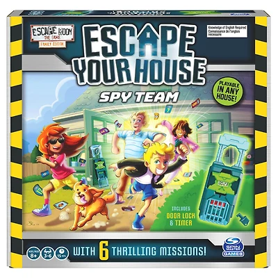 Escape Room The Game, Escape Your House: Spy Team Fun Strategy Family Board Game