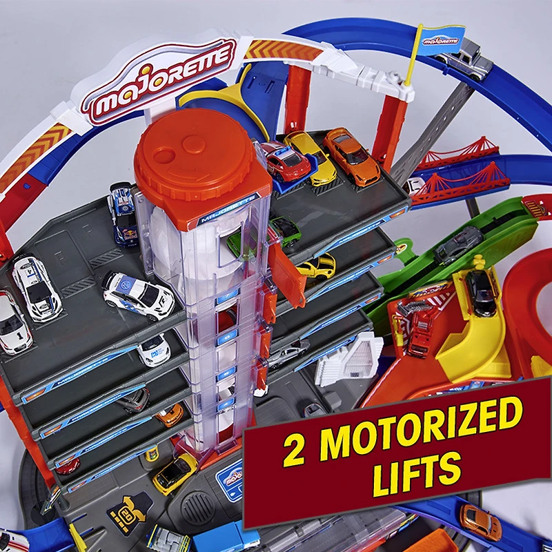 Majorette - Mega City Garage - Les couleurs et les motifs peuvent varier