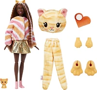 Barbie-Poupée Cutie Reveal avec costume de chat et 10surprises