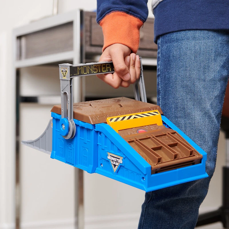 Monster Jam Mini Freestyle Flip Arena, coffret de jeu avec rangement et 2 mini-monster trucks Monster Jam